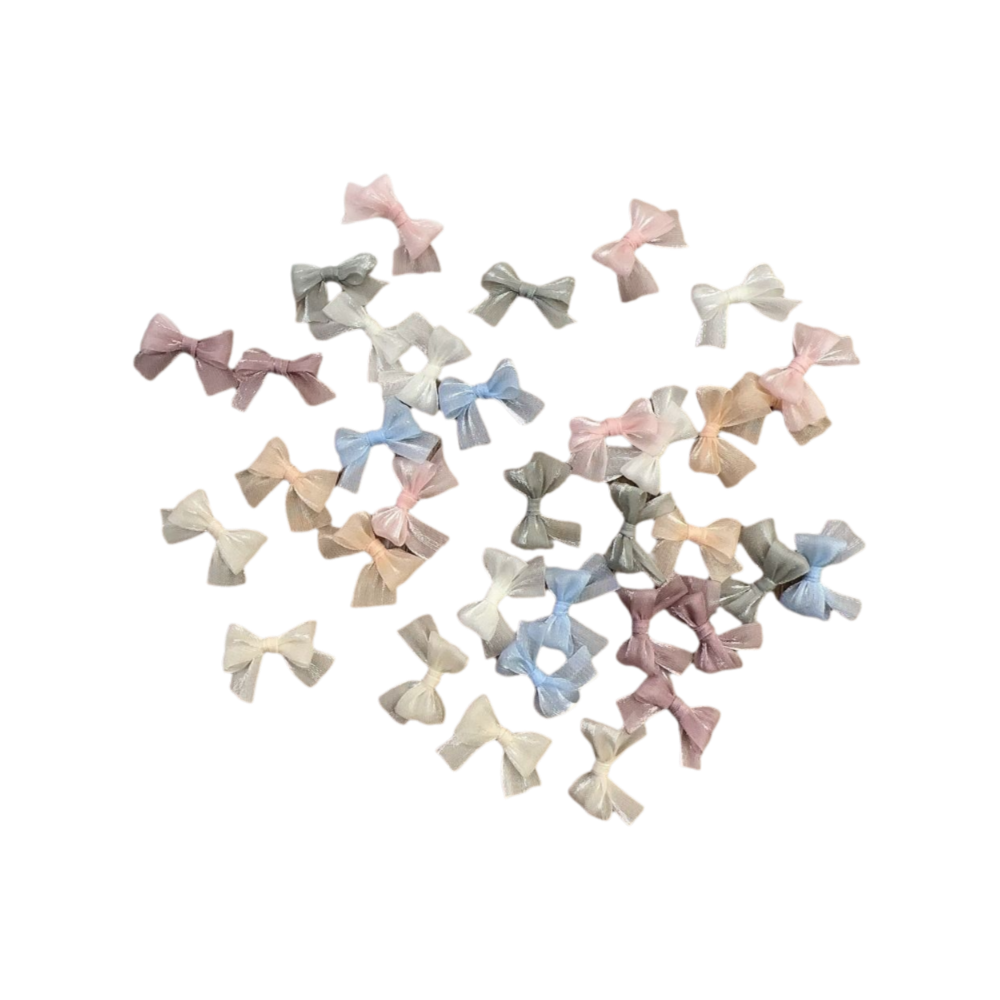 Art Craft Decoration - 10Pcs Colorful Bow Pearlescent Yarn Bow