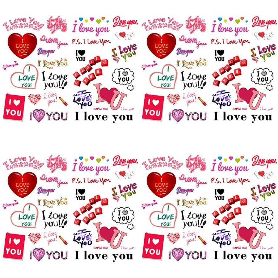 Art Craft Stationery - Red Heart I Love You Words