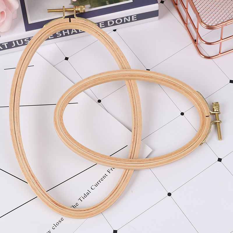 Embroidery Hoop Kit - Bamboo Embroidery Hoop Frame Oval Embroidery