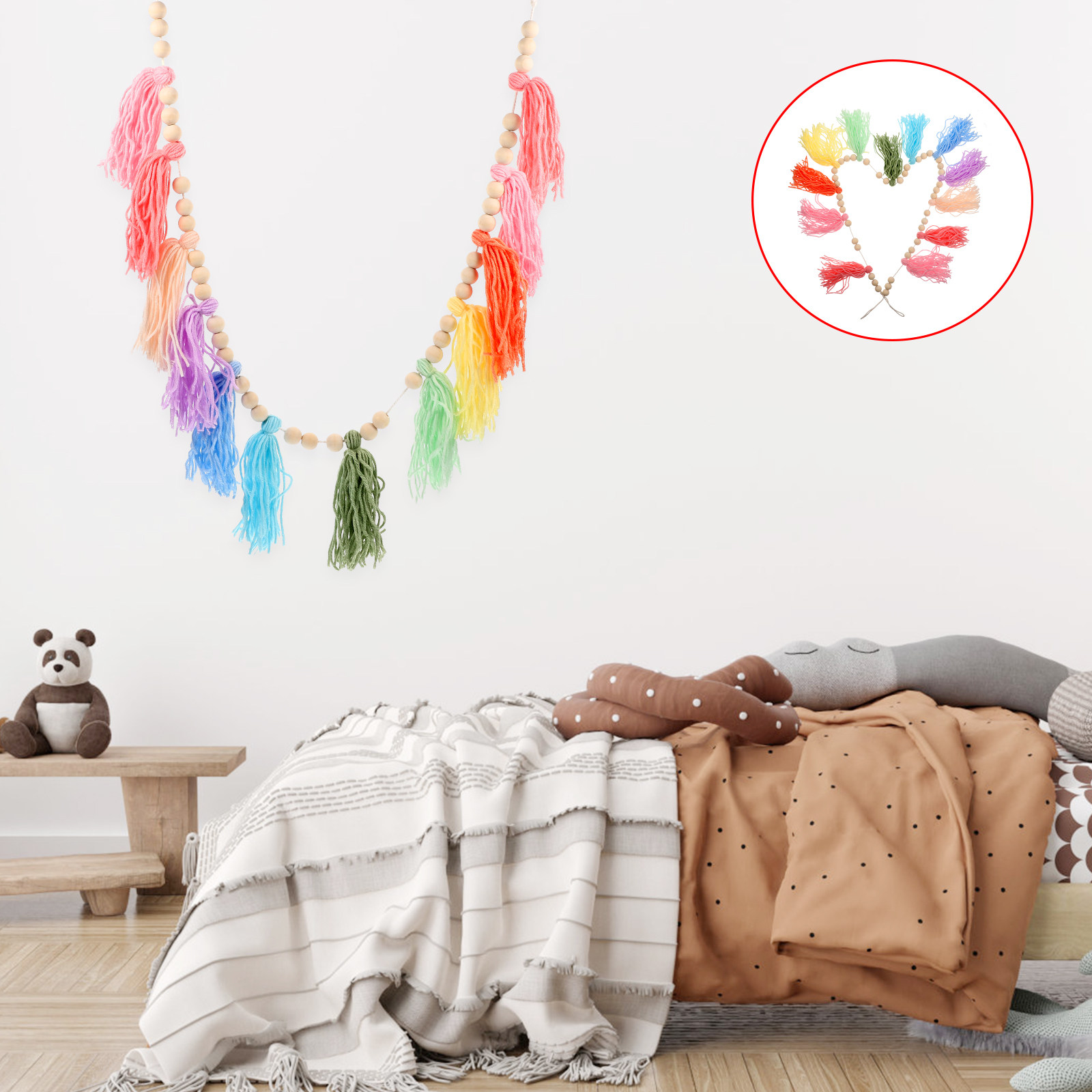 Art Craft Decoration - Tassel Wall Hanging Decor Cotton Yarn