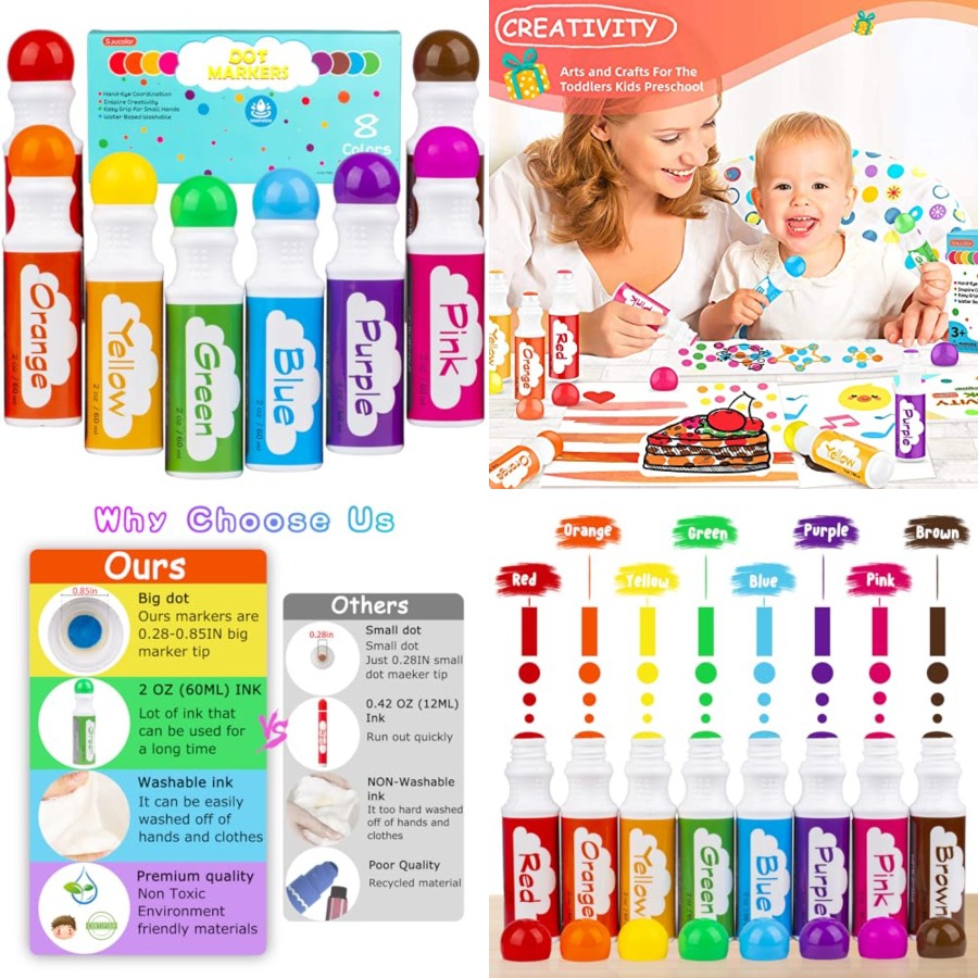 Dot Markers for Toddlers Presc - Art Craft For Preschoolers 评论和价格