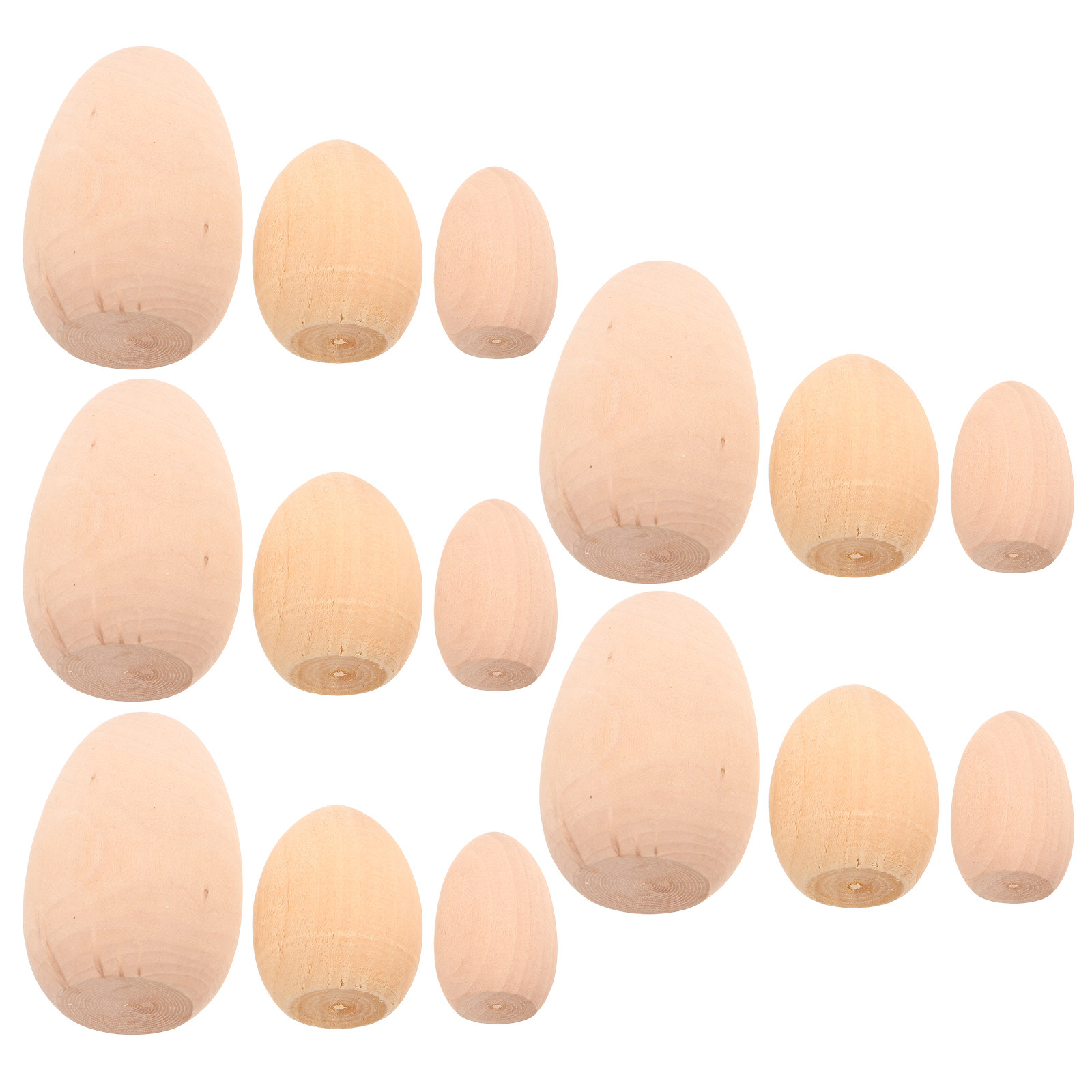 15Pcs Wooden Blank Easter Eggs - Art Craft Easter 评论和价格