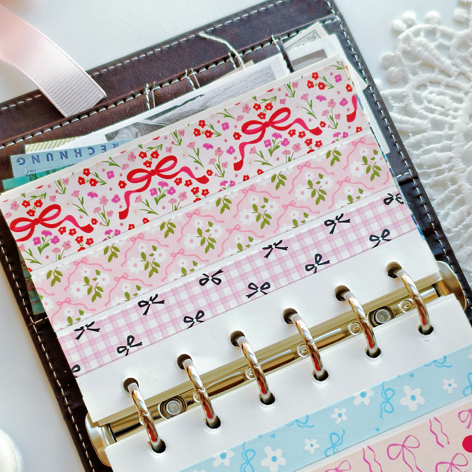 16 Rolls Pink Bow Washi Tapes  - Washi Tape Rolls 评论和价格