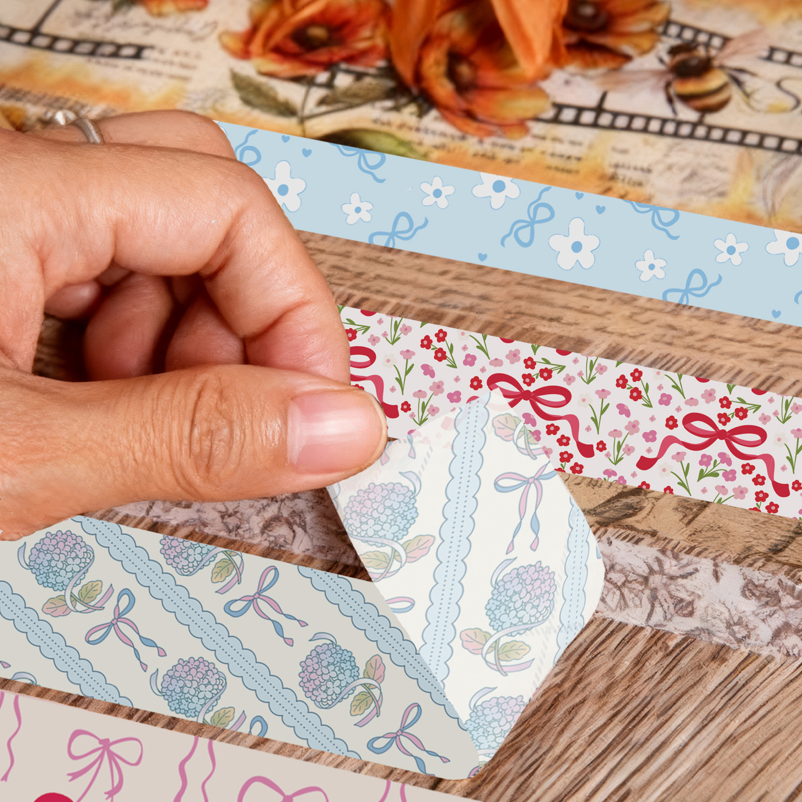 16 Rolls Pink Bow Washi Tapes  - Washi Tape Rolls 评论和价格