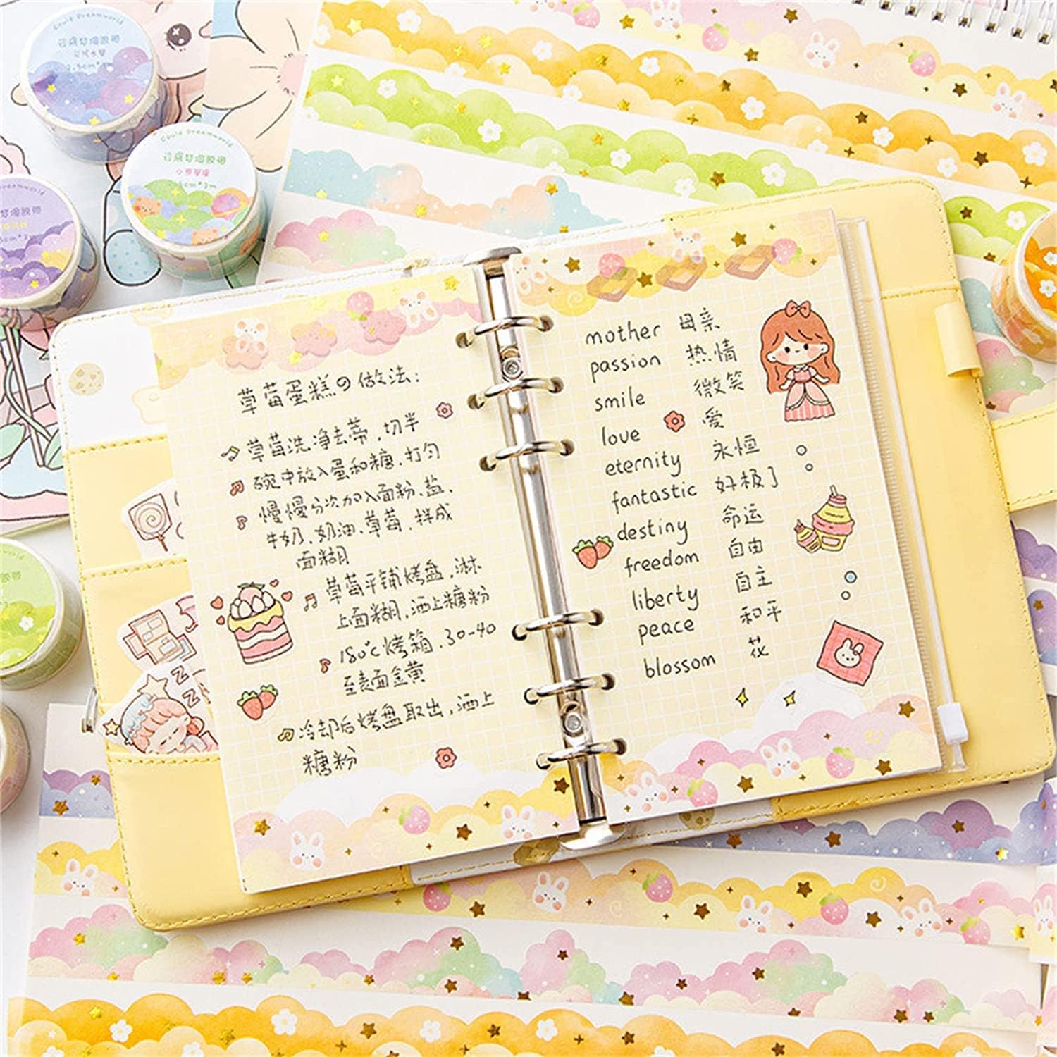8 Rolls Color Cloud Washi Tape - Washi Tape Rolls 评论和价格