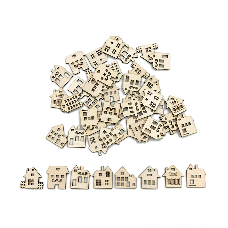 50pcs DIY Crafts Blank House S - Art Craft For Preschoolers 评论和价格