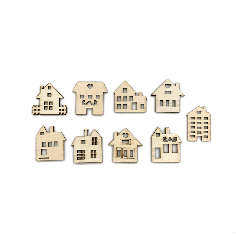 50pcs DIY Crafts Blank House S - Art Craft For Preschoolers 评论和价格
