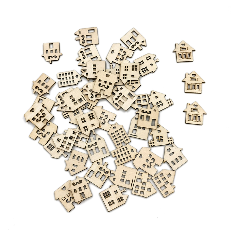 50pcs DIY Crafts Blank House S - Art Craft For Preschoolers 评论和价格