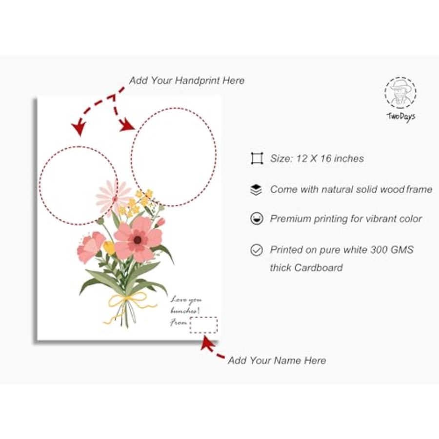 Flower Bouquet Handprint Art C - Art & Craft Paper Ideas 评论和价格