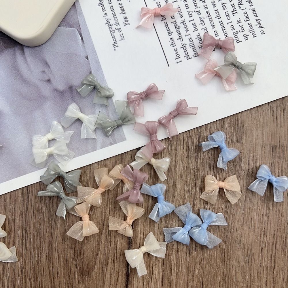 10Pcs Colorful Bow Pearlescent - Art Craft Decoration 评论和价格
