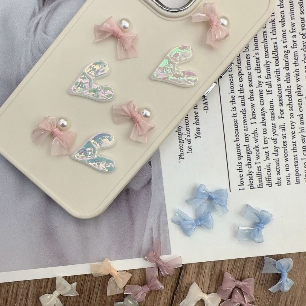 10Pcs Colorful Bow Pearlescent - Art Craft Decoration 评论和价格