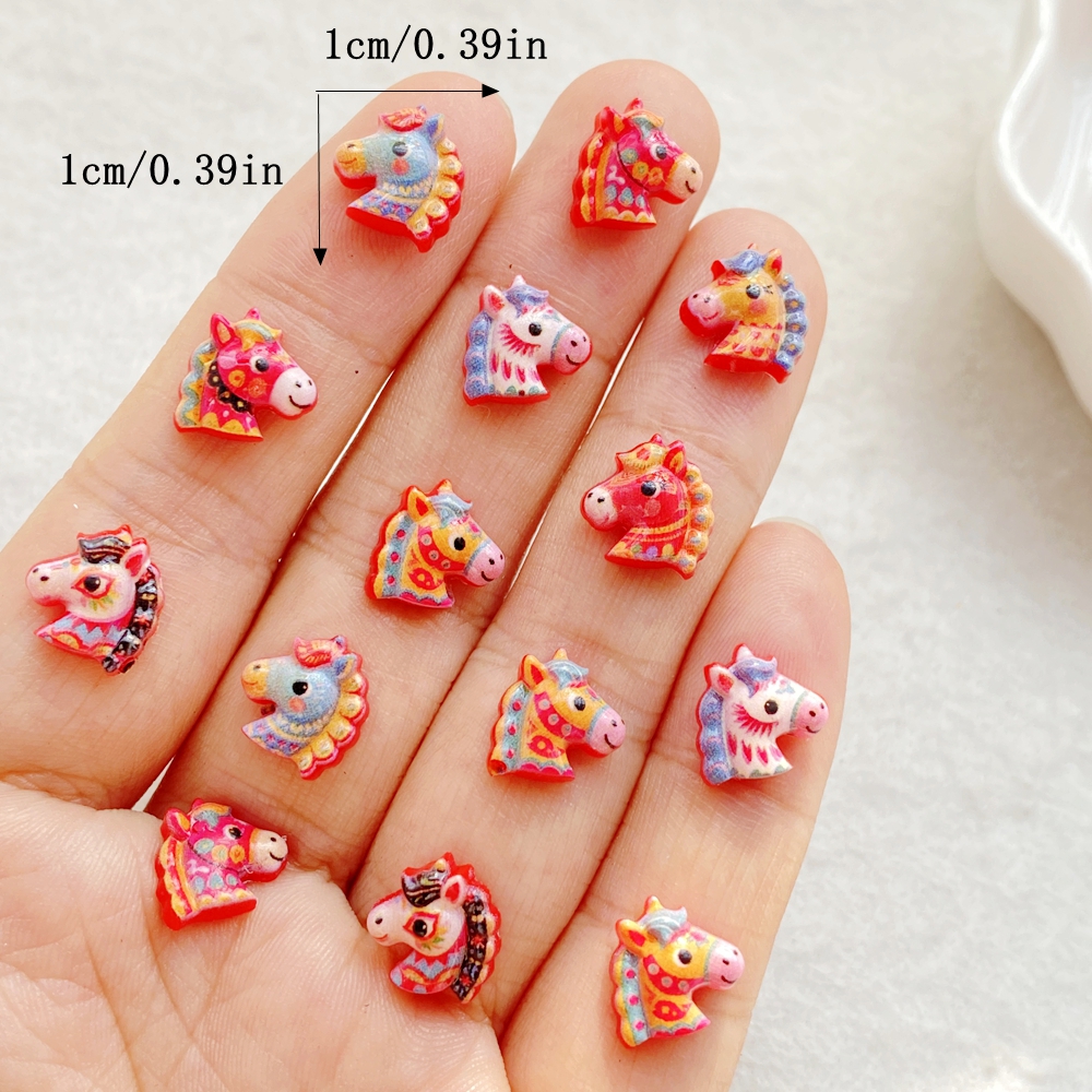 50pcs Resin Cute Mini Red Anim - Art Craft Easter 评论和价格