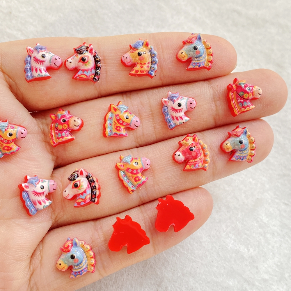 50pcs Resin Cute Mini Red Anim - Art Craft Easter 评论和价格
