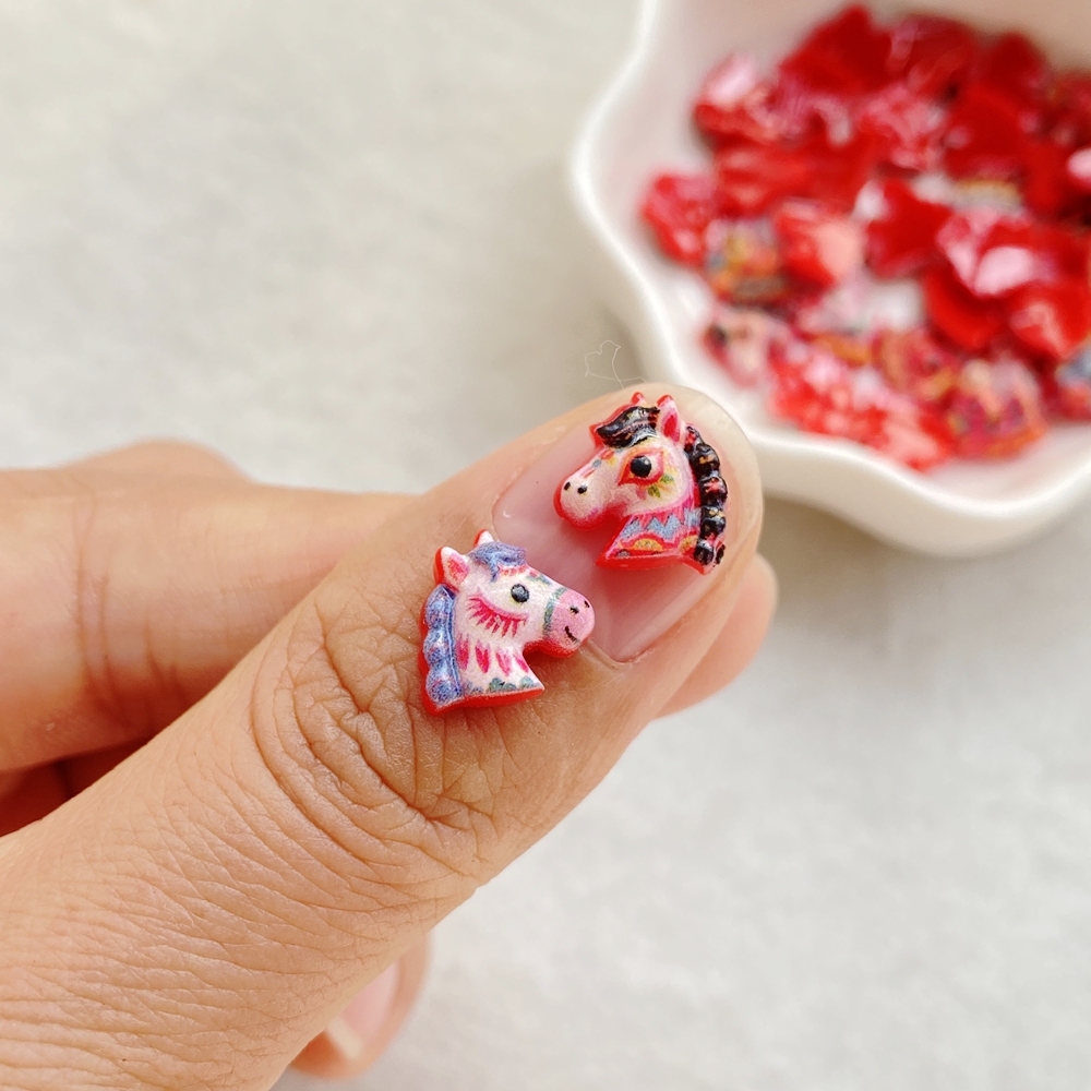 50pcs Resin Cute Mini Red Anim - Art Craft Easter 评论和价格