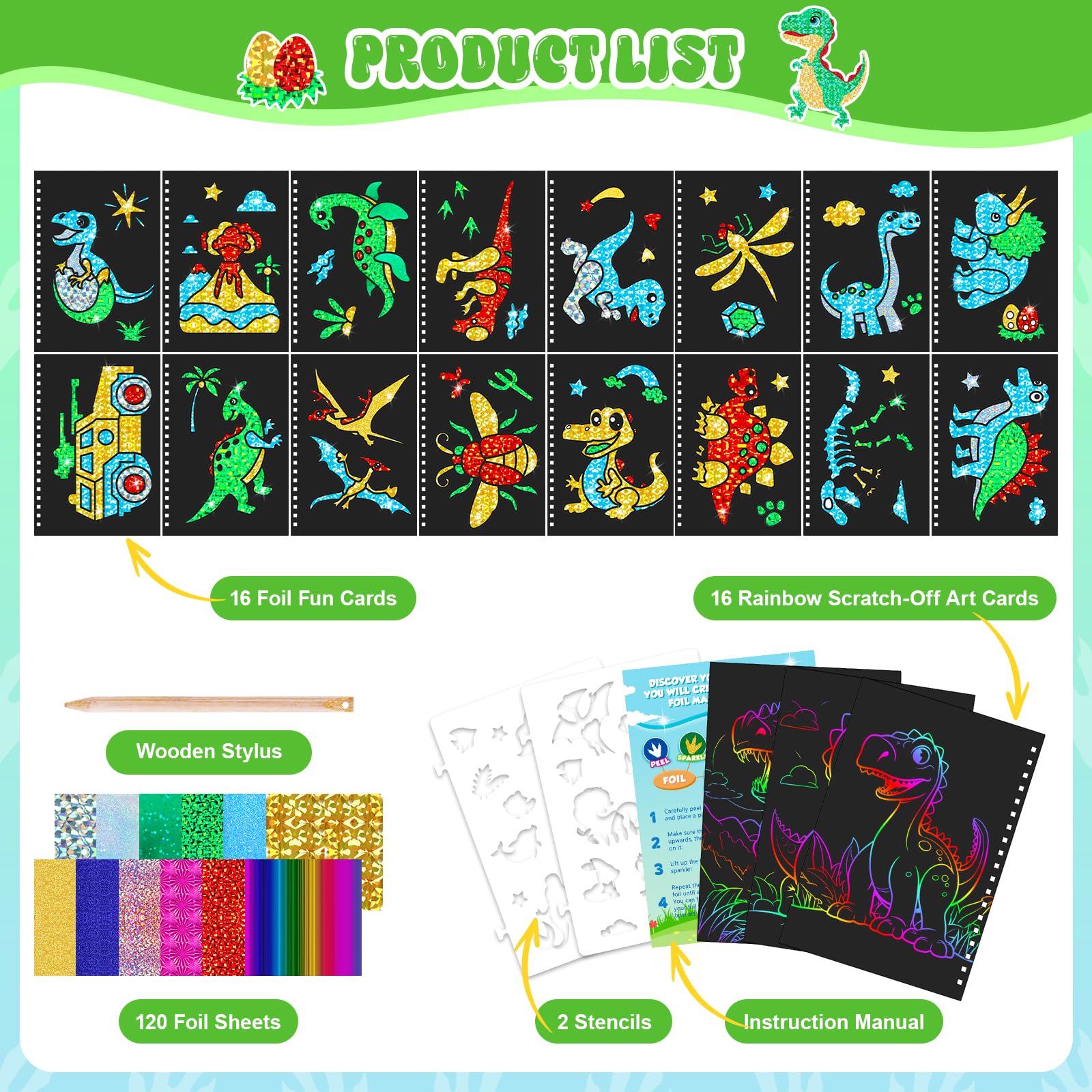 Dinosaur Scratch Art Book for  - Dinosaur And Craft 评论和价格
