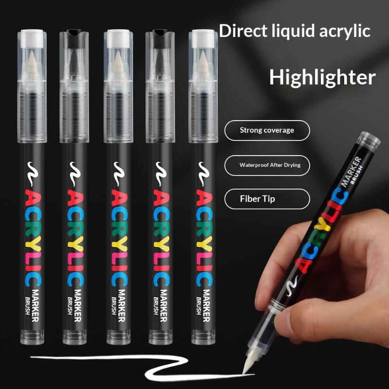 8pcs Black And White Acrylic P - Illustration Marker Set 评论和价格