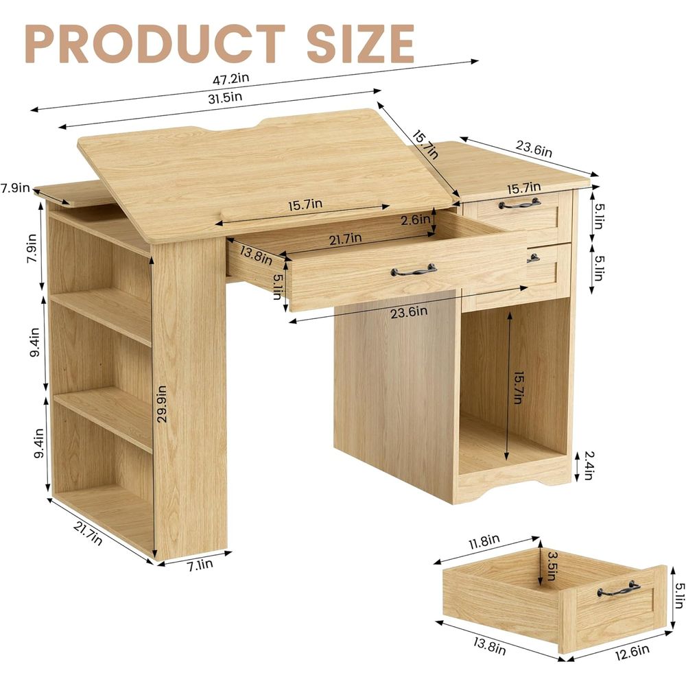 Adjustable Desk with Storage,  - Art & Craft Paper Ideas 评论和价格