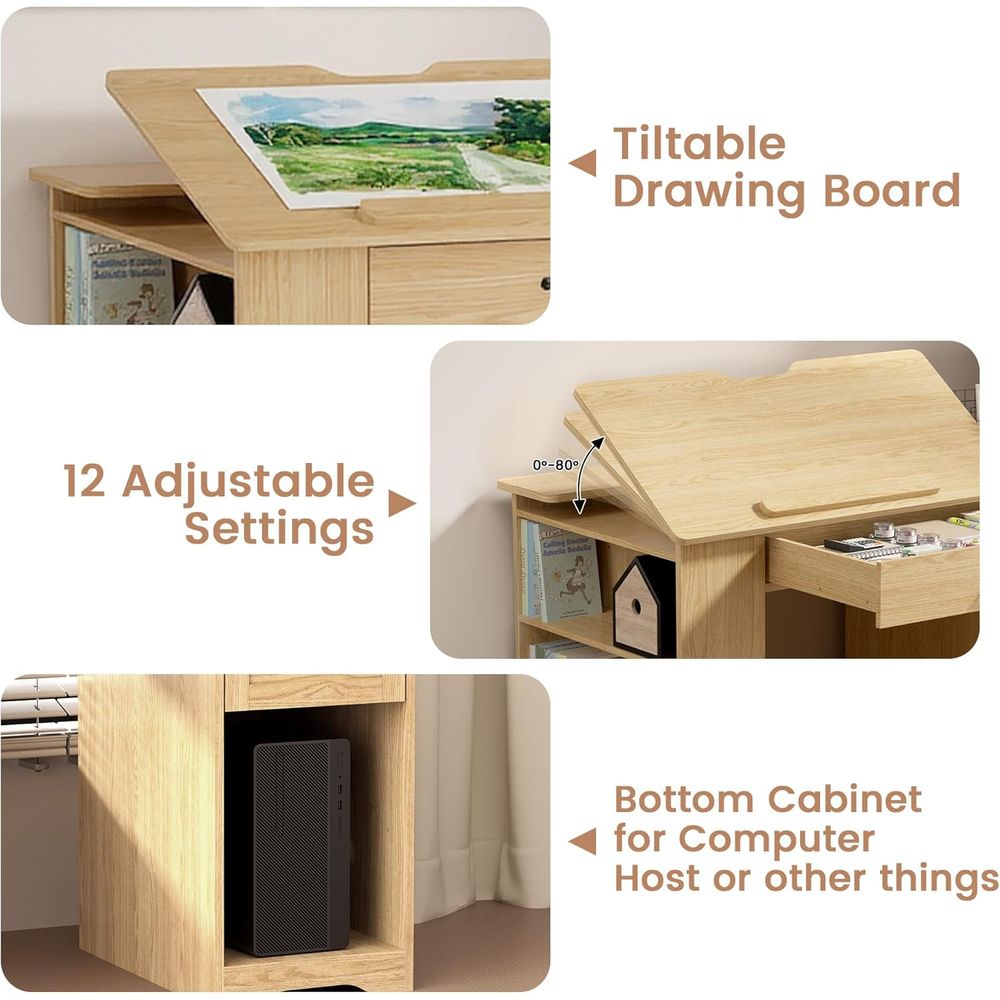 Adjustable Desk with Storage,  - Art & Craft Paper Ideas 评论和价格