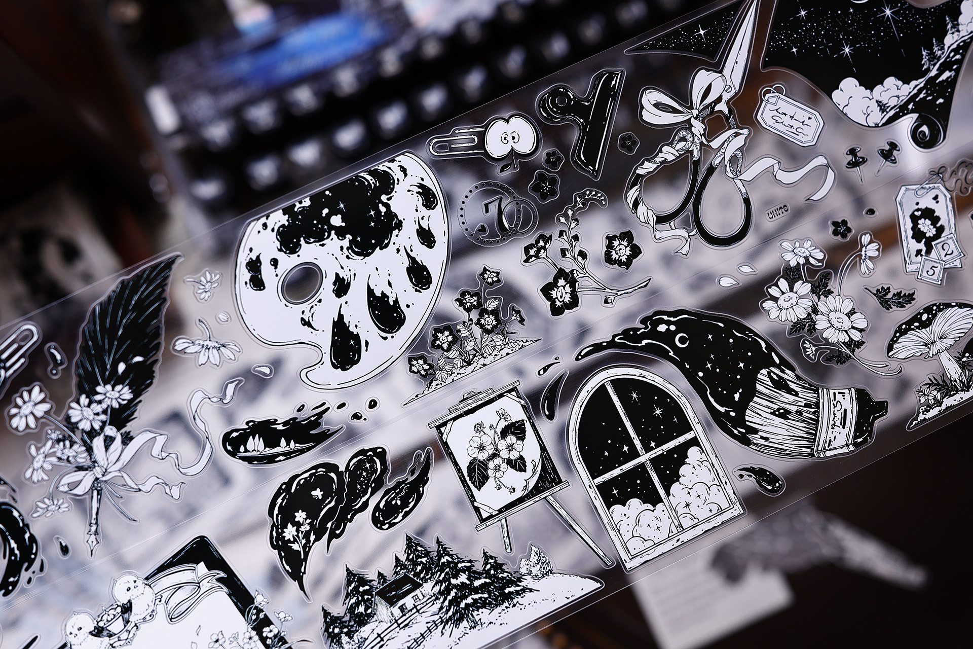 XiaoBaiJia Studio Vintage Blac - Washi Tape Rolls 评论和价格