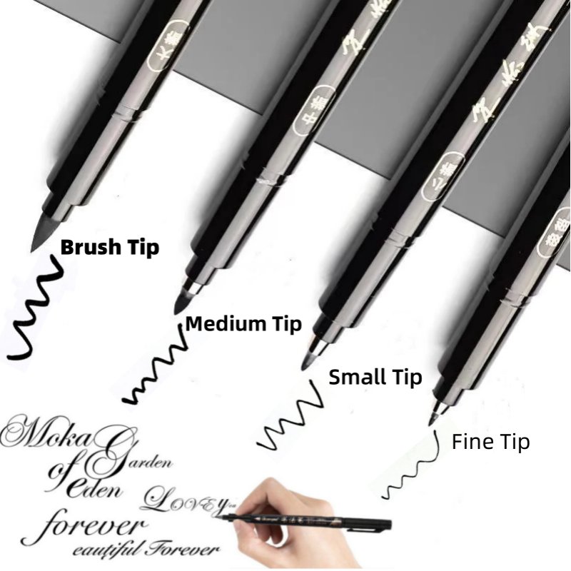 4Pcs Calligraphy Art Marker Pe - Art Craft Stationery 评论和价格