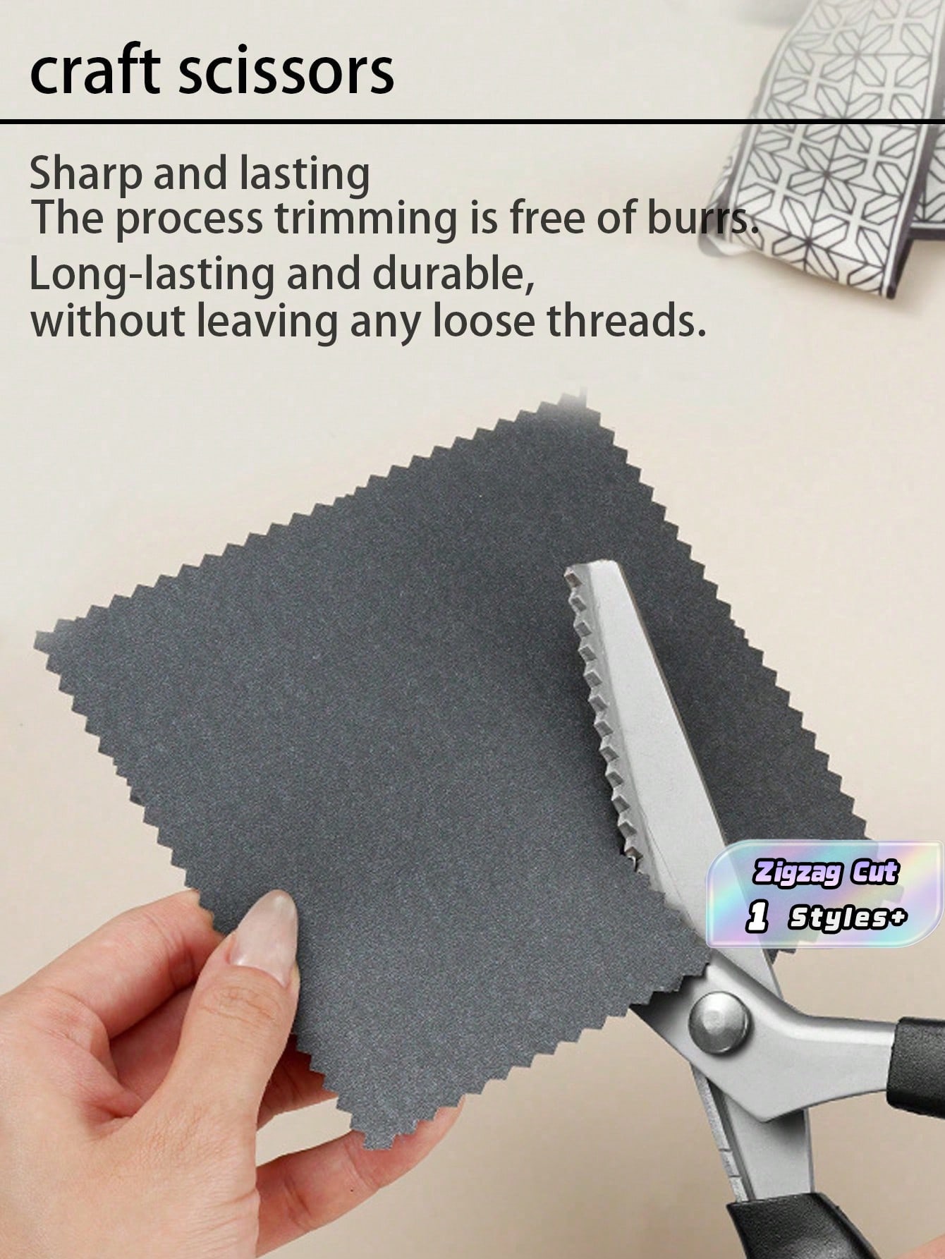1PC Professional Black Stainle - Art And Craft Zig Zag Scissors 评论和价格