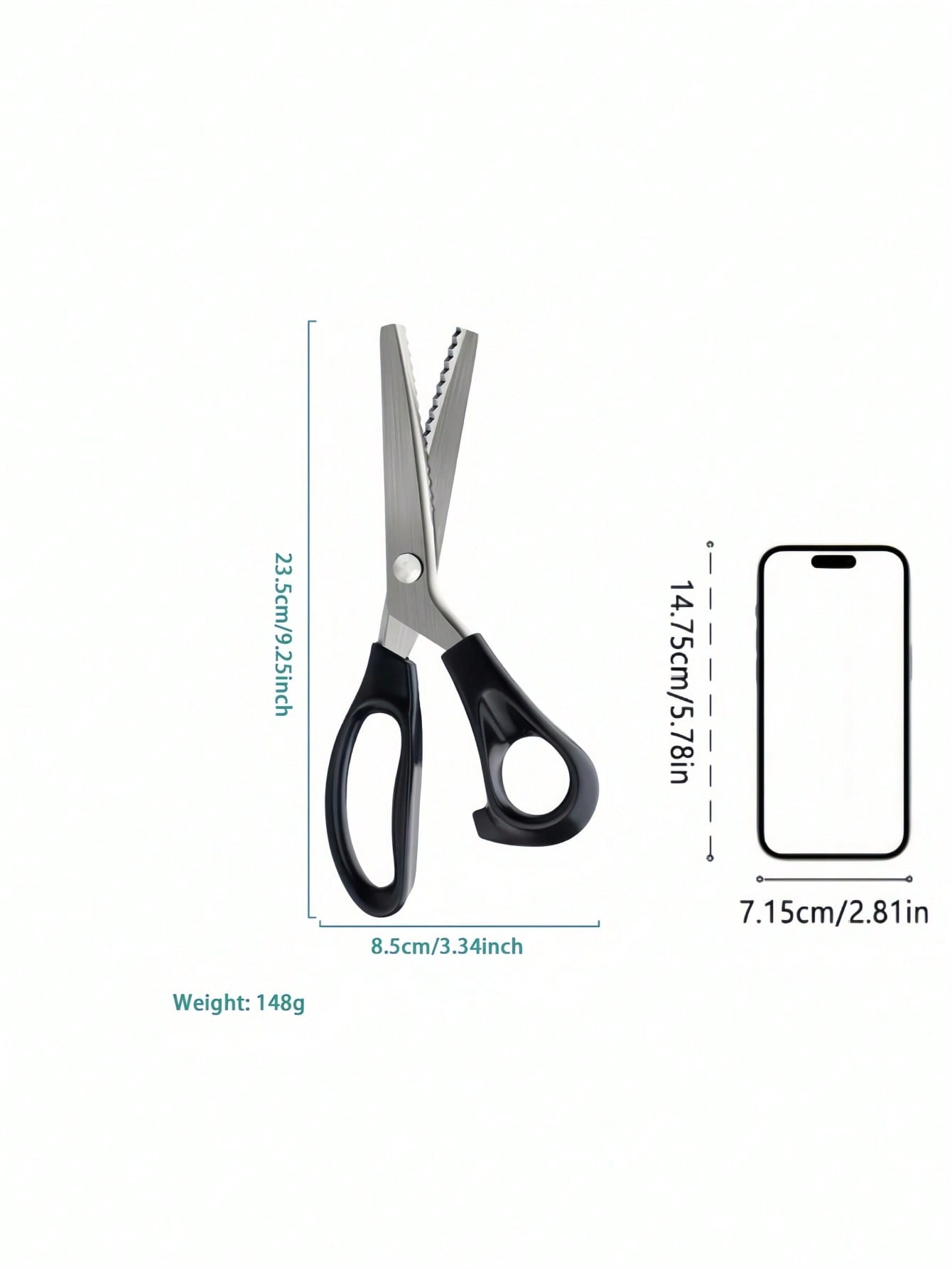 1PC Professional Black Stainle - Art And Craft Zig Zag Scissors 评论和价格