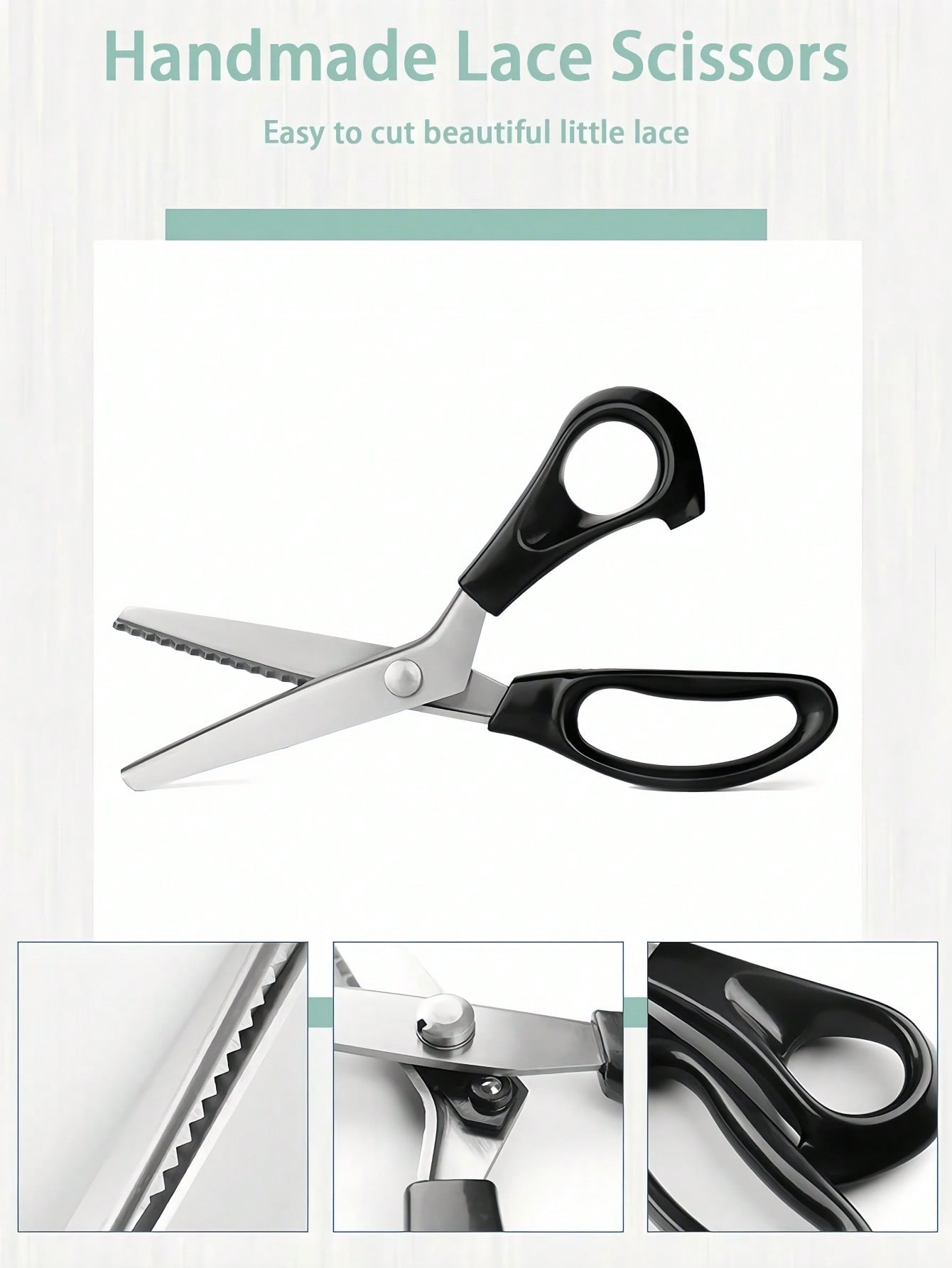 1PC Professional Black Stainle - Art And Craft Zig Zag Scissors 评论和价格