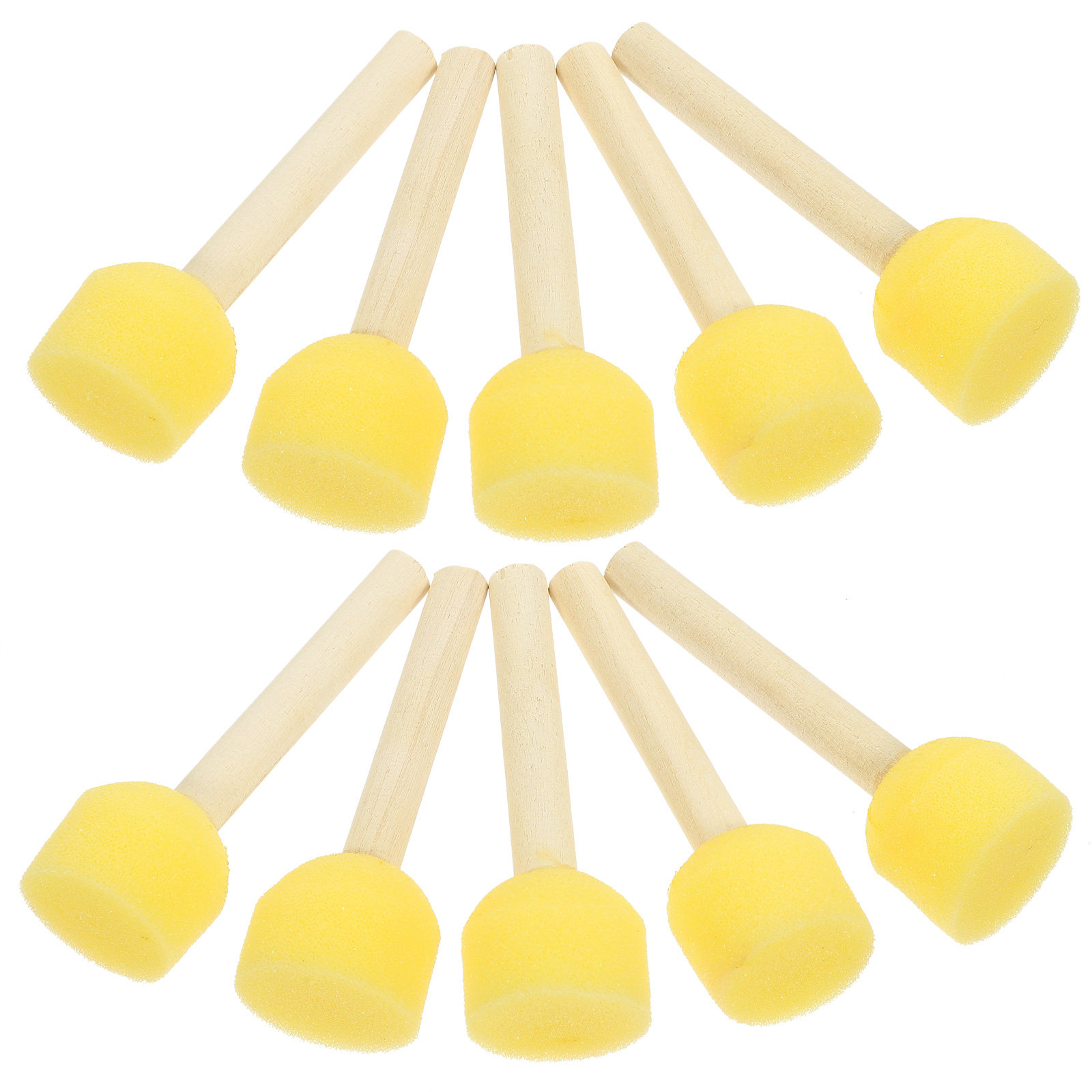 20Pcs Wooden Handle Sponge Bru - Art Craft For Preschoolers 评论和价格