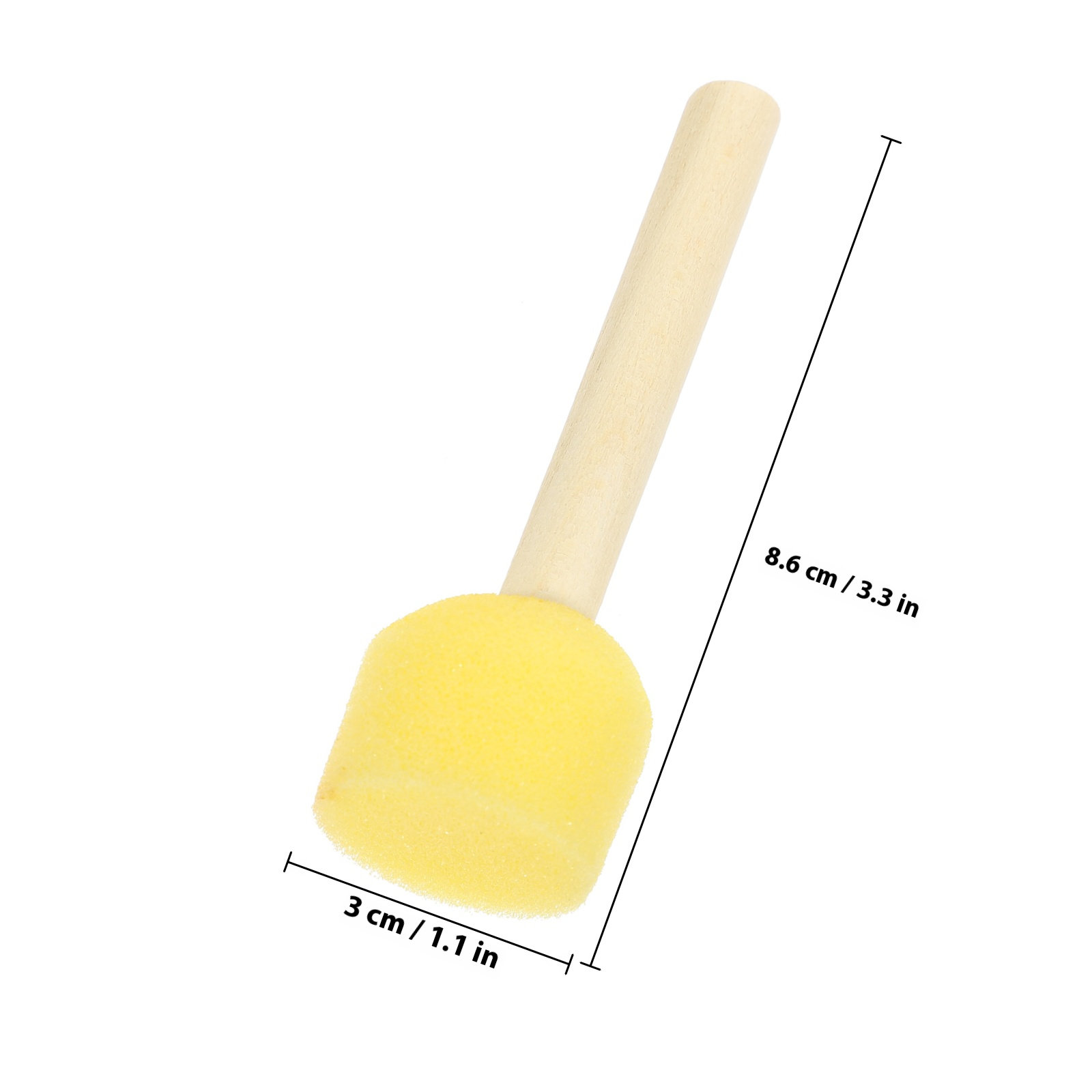 20Pcs Wooden Handle Sponge Bru - Art Craft For Preschoolers 评论和价格