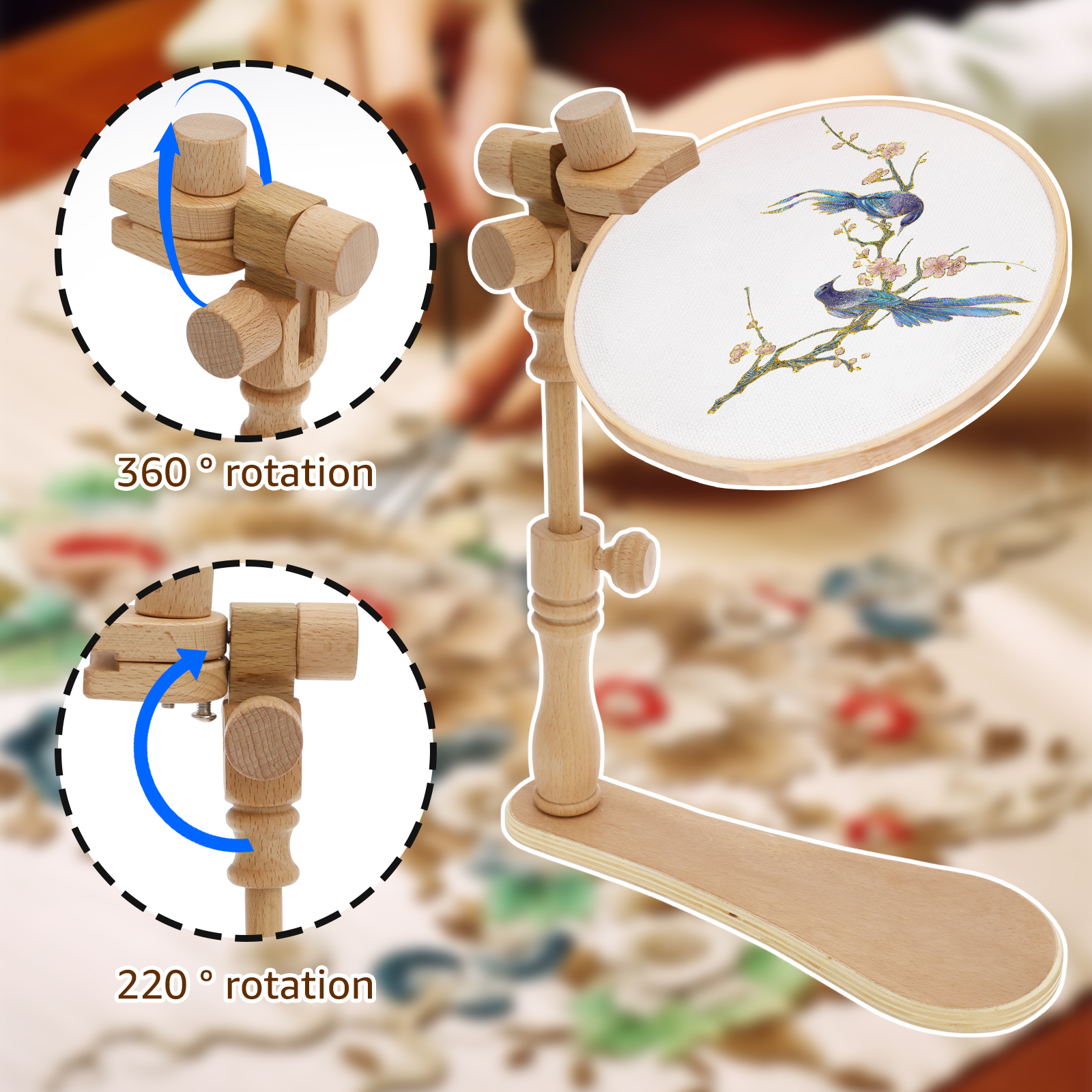 Embroidery Hoops Stand Adjusta - Embroidery Hoop Kit 评论和价格