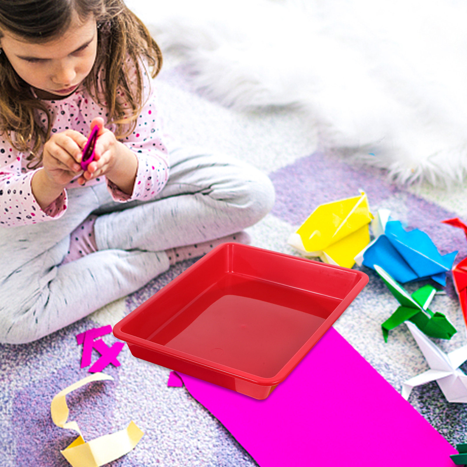 4Pcs Colorful Storage Trays Mu - Art Craft Stationery 评论和价格