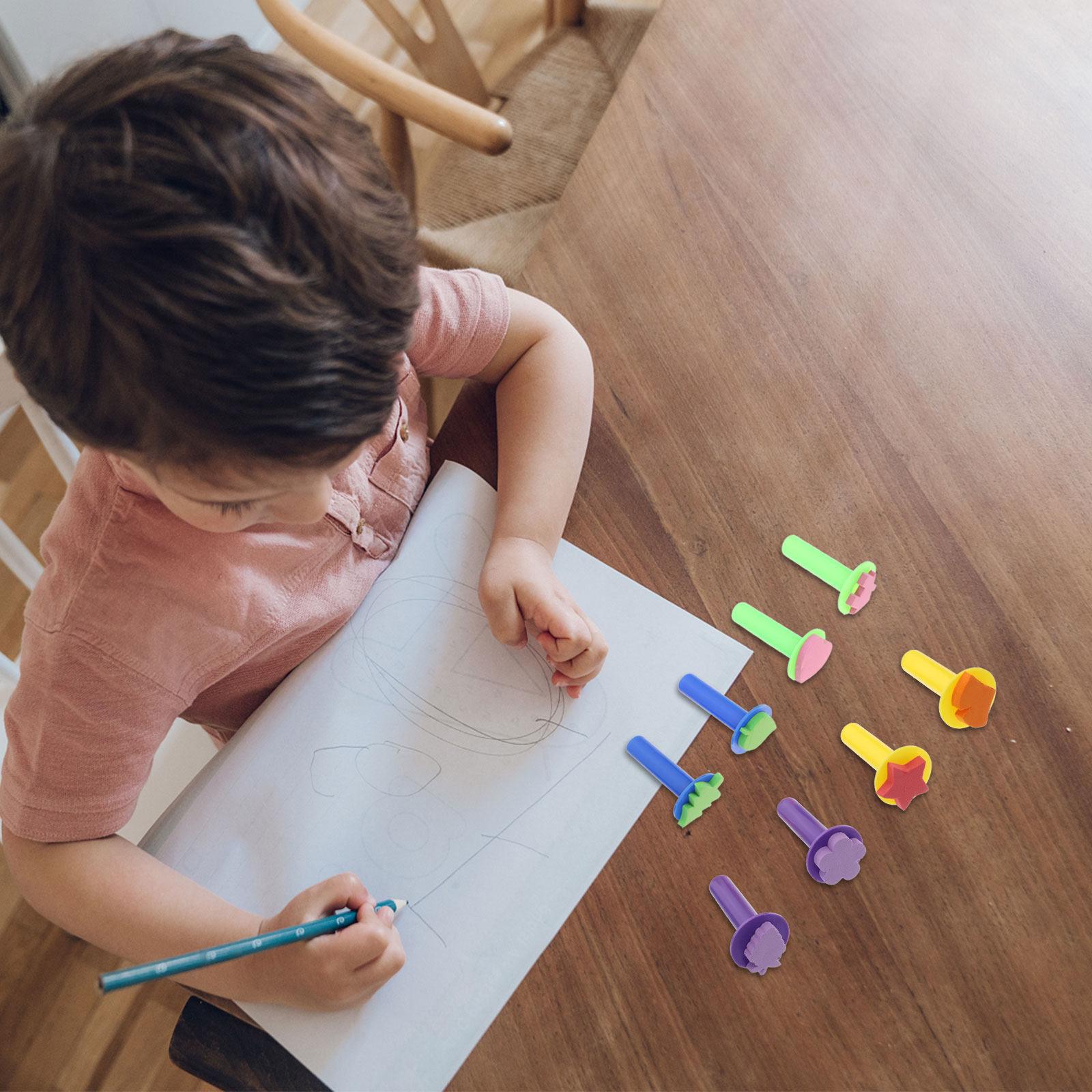 12Pcs Kids DIY Stampers Premiu - Art Craft Stationery 评论和价格