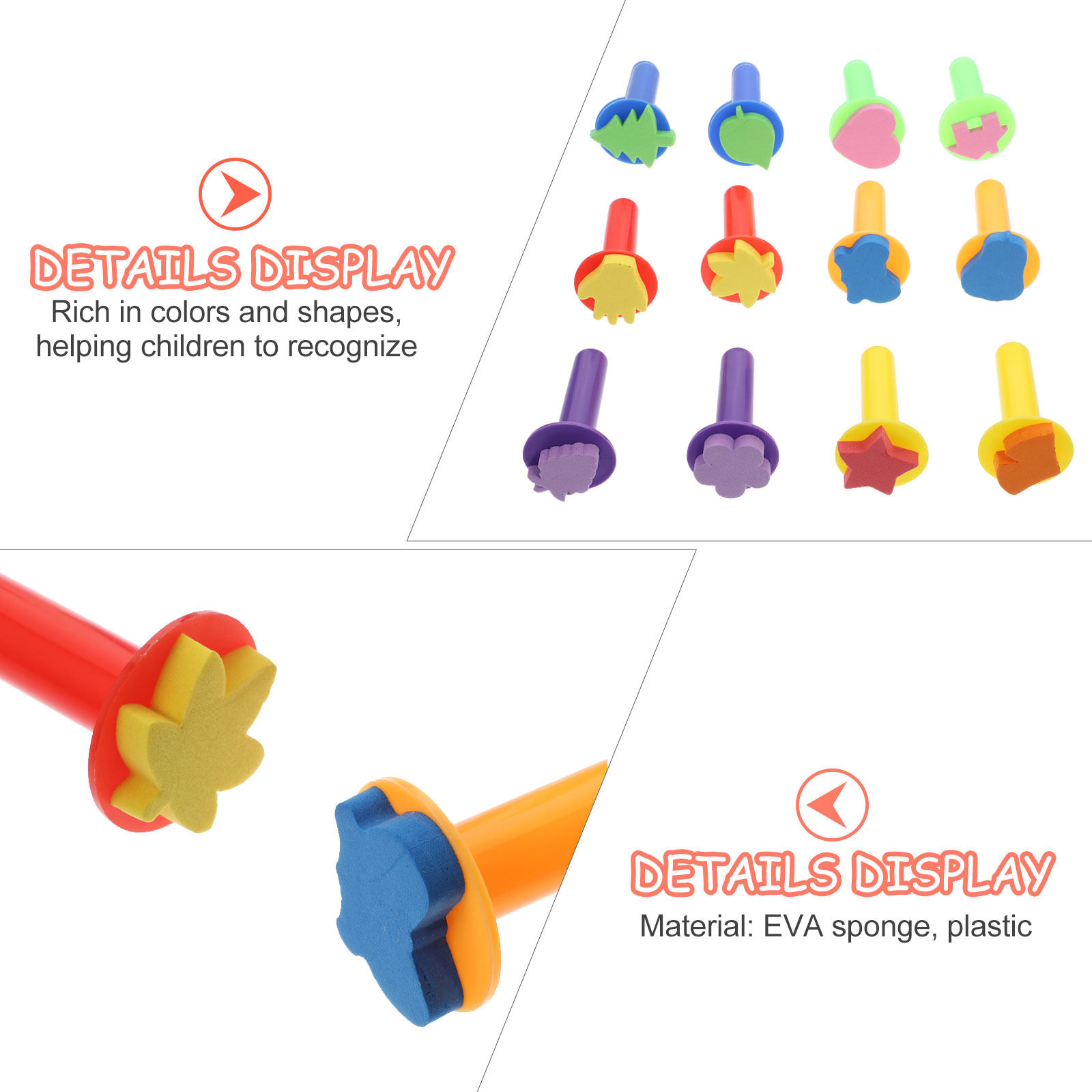 12Pcs Kids DIY Stampers Premiu - Art Craft Stationery 评论和价格
