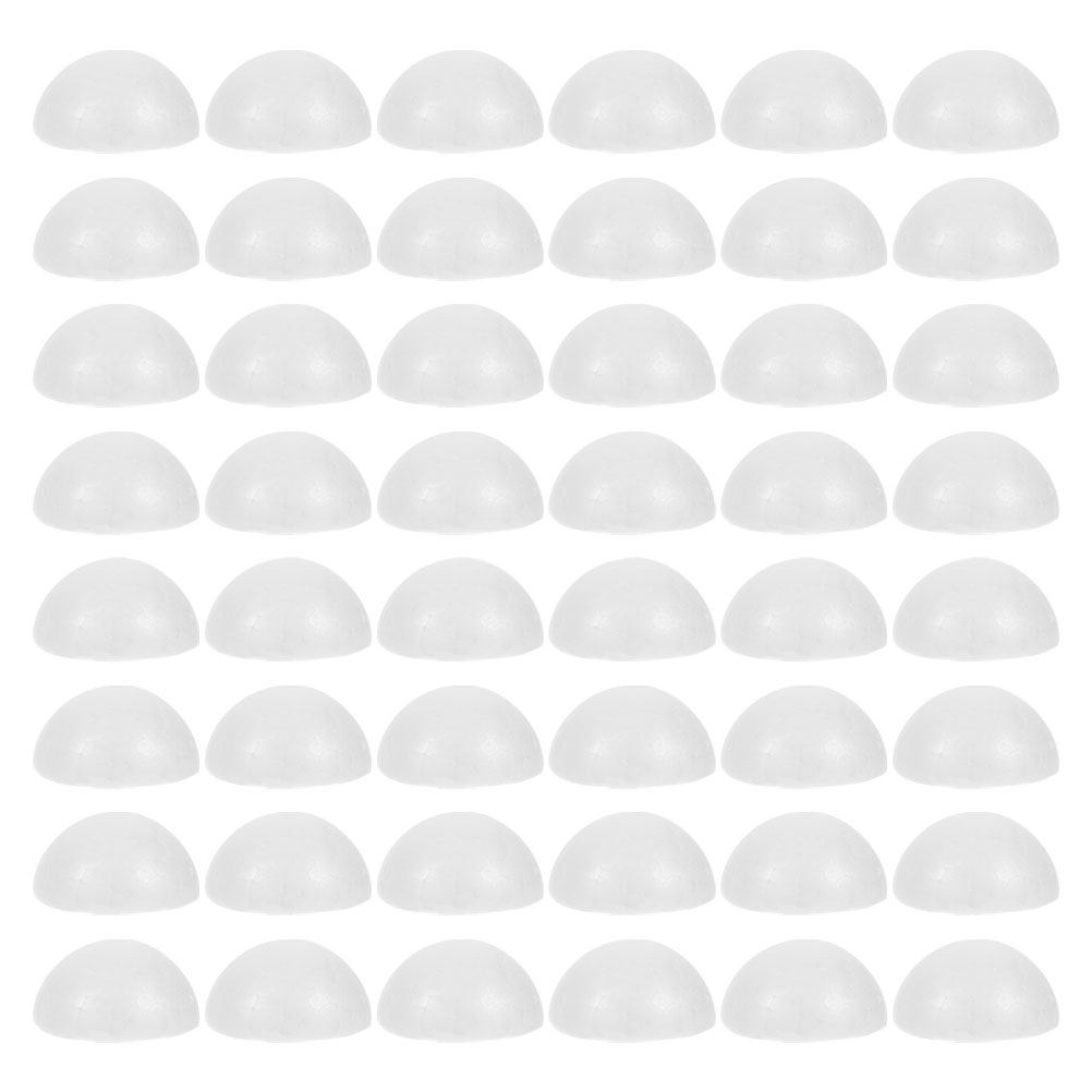 100Pcs White Foam Half Balls H - Art Craft Decoration 评论和价格
