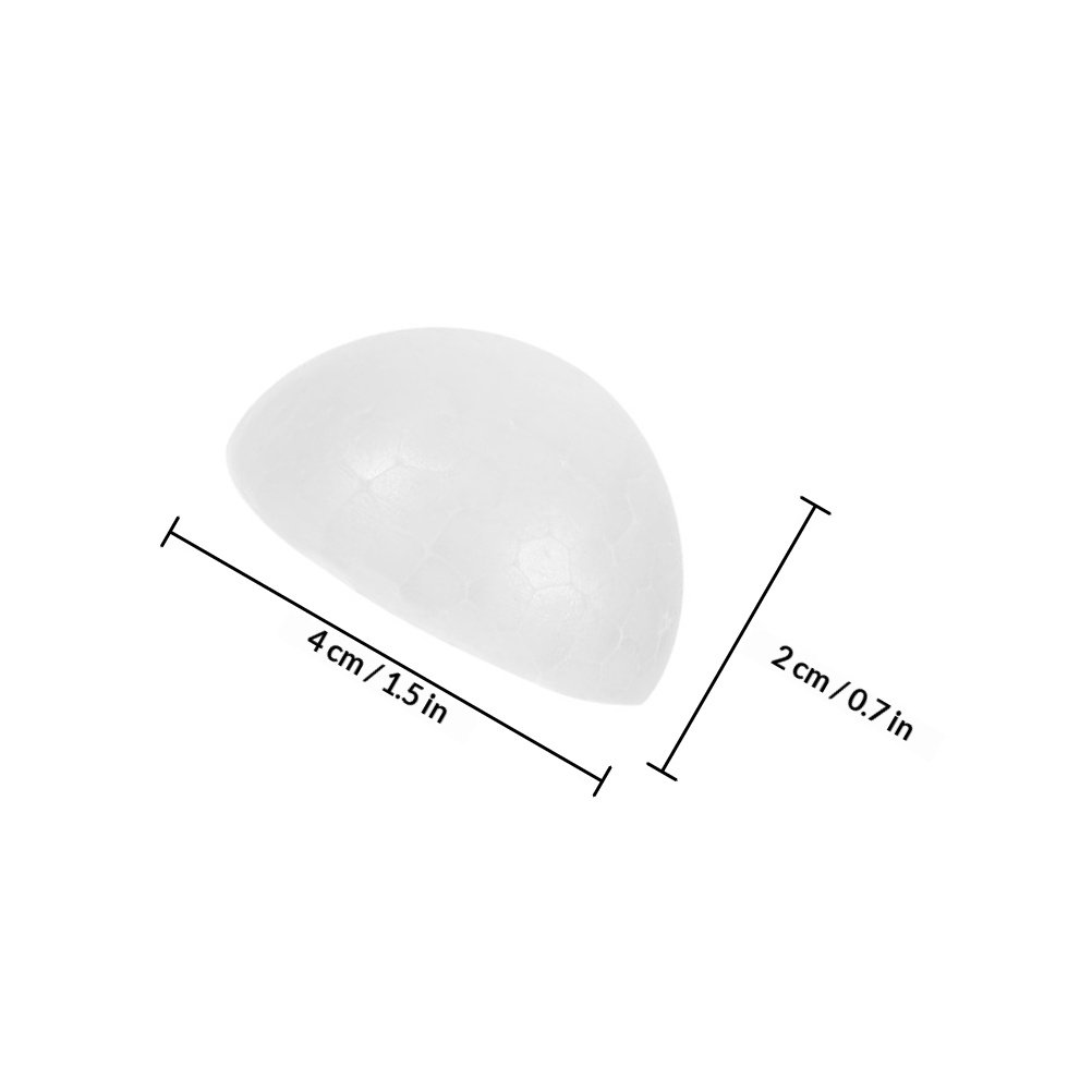 100Pcs White Foam Half Balls H - Art Craft Decoration 评论和价格