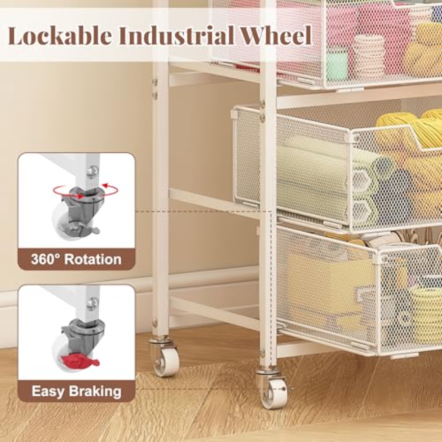 4-Drawer Rolling Storage Cart  - Art & Craft Paper Ideas 评论和价格