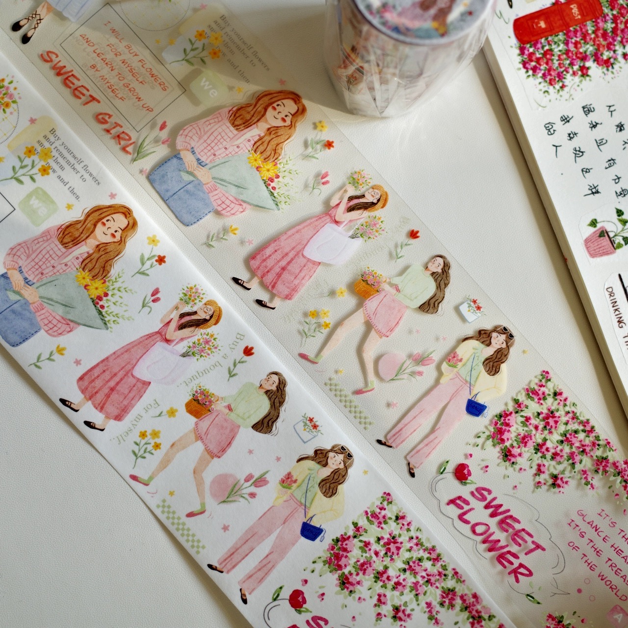 YiEr Studio Vintage Pink Dairy - Washi Tape Rolls 评论和价格