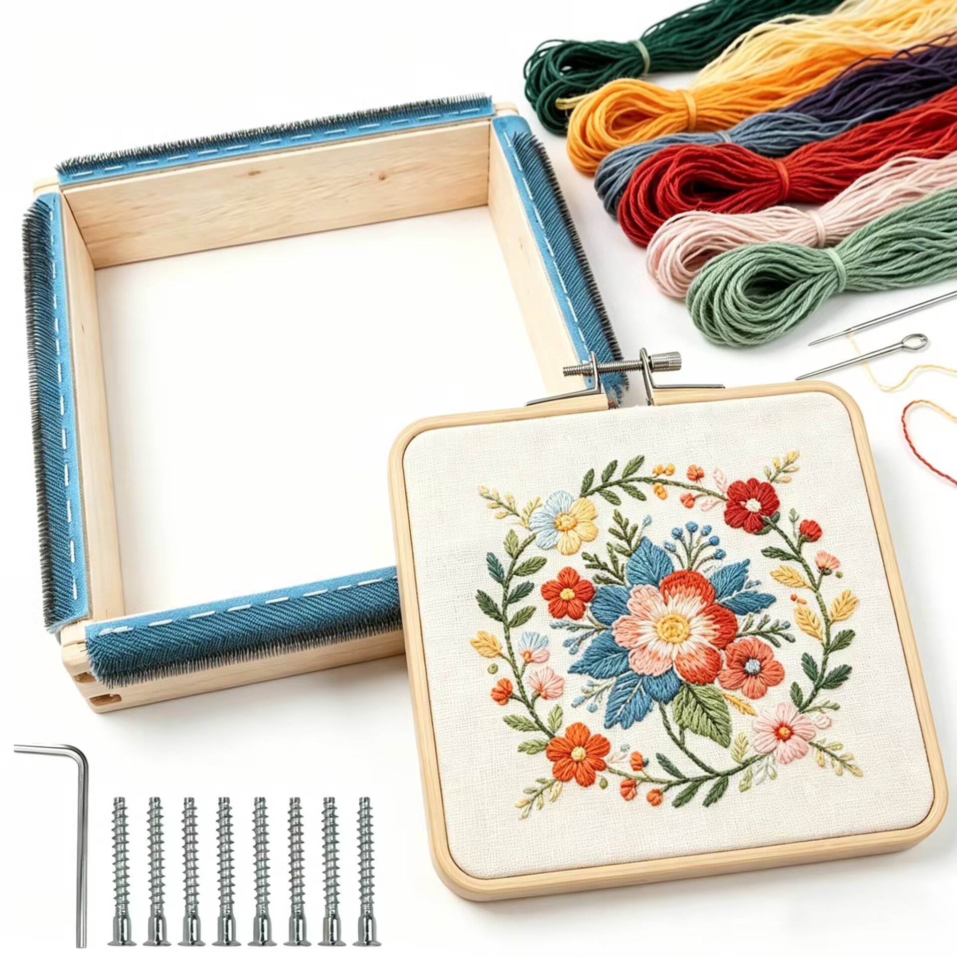 Punch Needle Frame Square Embr - Embroidery Hoop Kit 评论和价格