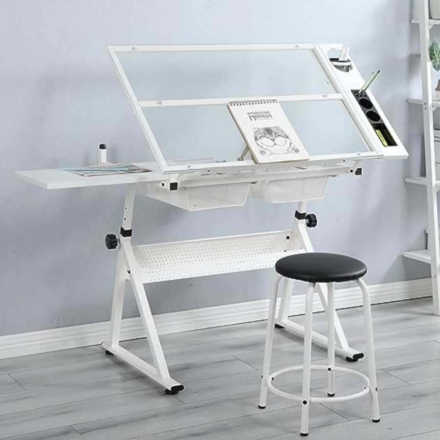 Drafting Table with Stool Mode - Art & Craft Paper Ideas 评论和价格