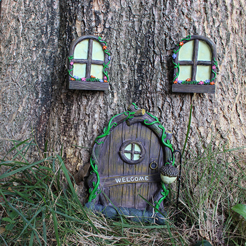 3pcs Tree Sculpture Garden Gno - Art Craft Easter 评论和价格