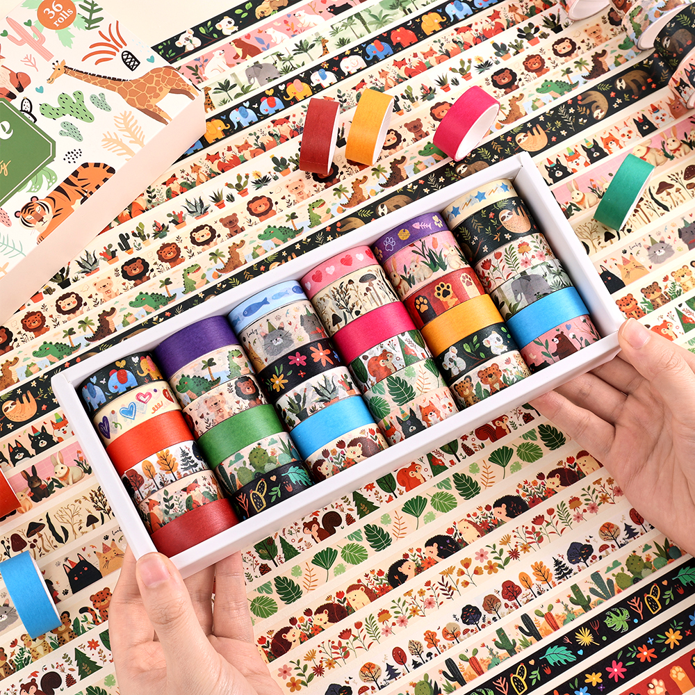 36 Rolls Vintage Animal Party  - Washi Tape Rolls 评论和价格