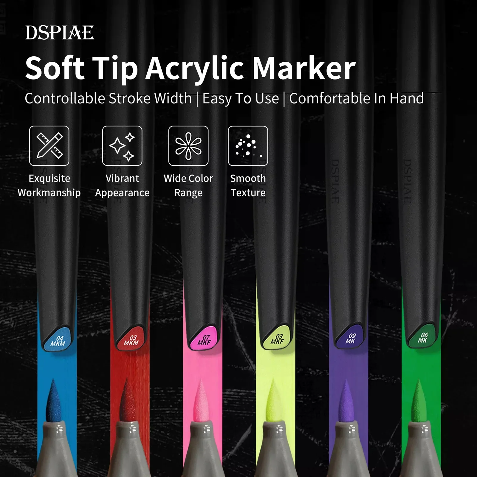 DSPIAE  Colors Brush Pen Envir - Illustration Marker Set 评论和价格
