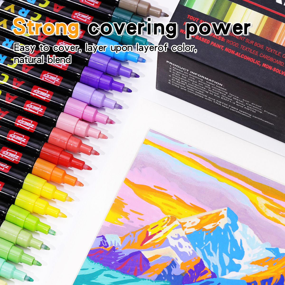 36-240 Colors Acrylic Paint Ma - Illustration Marker Set 评论和价格