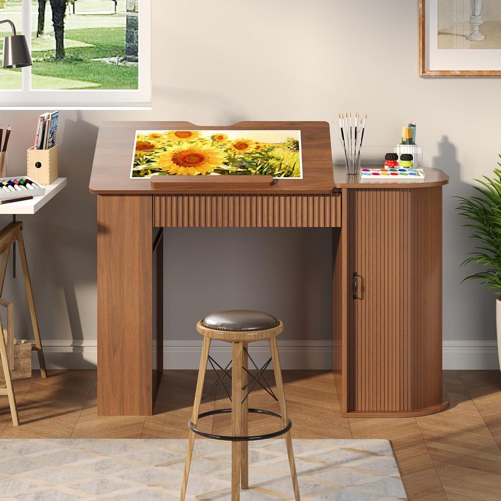 Storage Cabinet Desk with Shel - Art & Craft Paper Ideas 评论和价格
