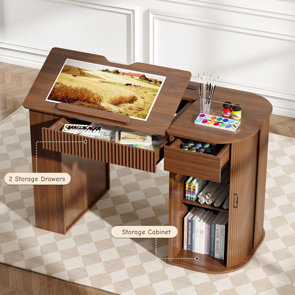 Storage Cabinet Desk with Shel - Art & Craft Paper Ideas 评论和价格