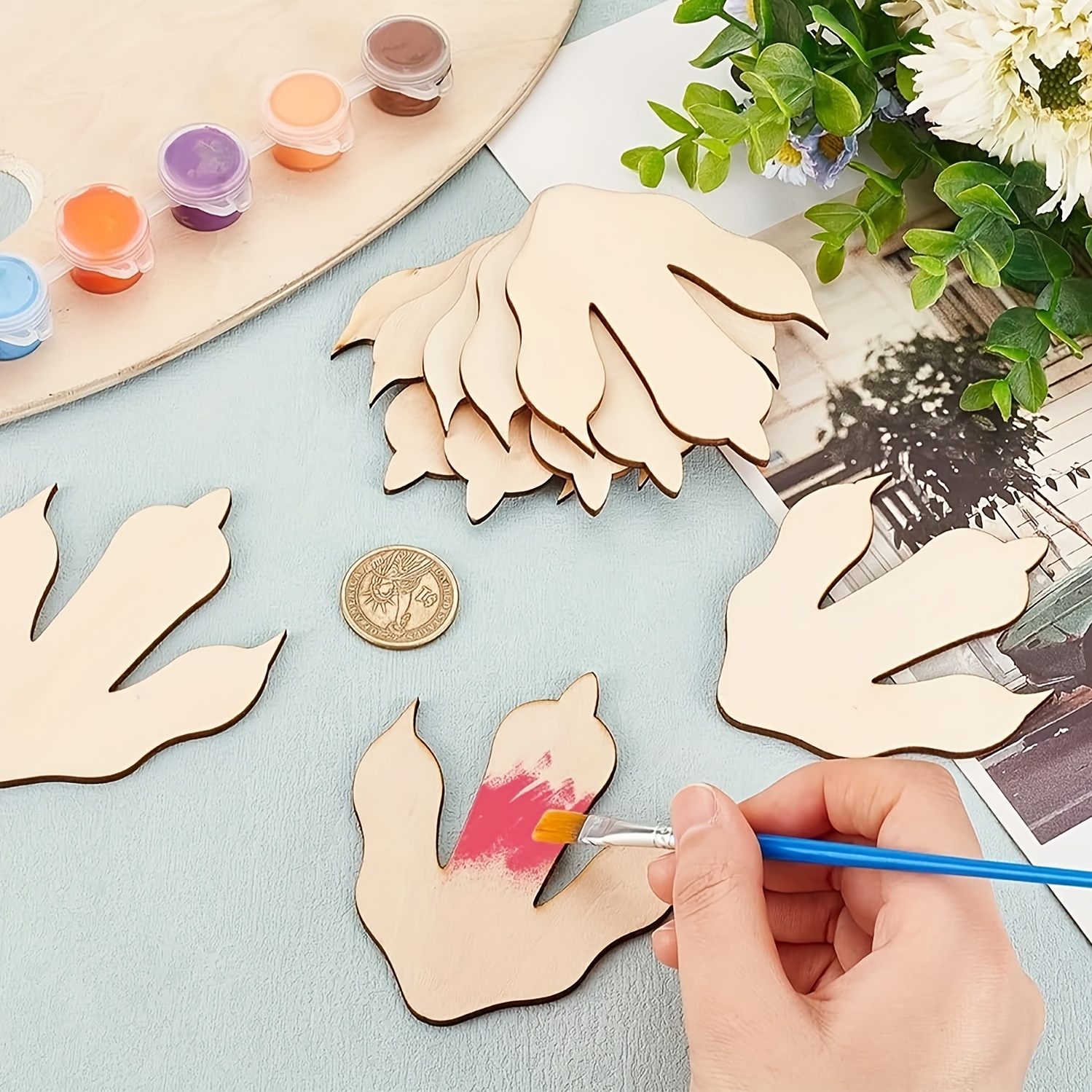 10/20 Pieces Wooden Dinosaur F - Dinosaur And Craft 评论和价格