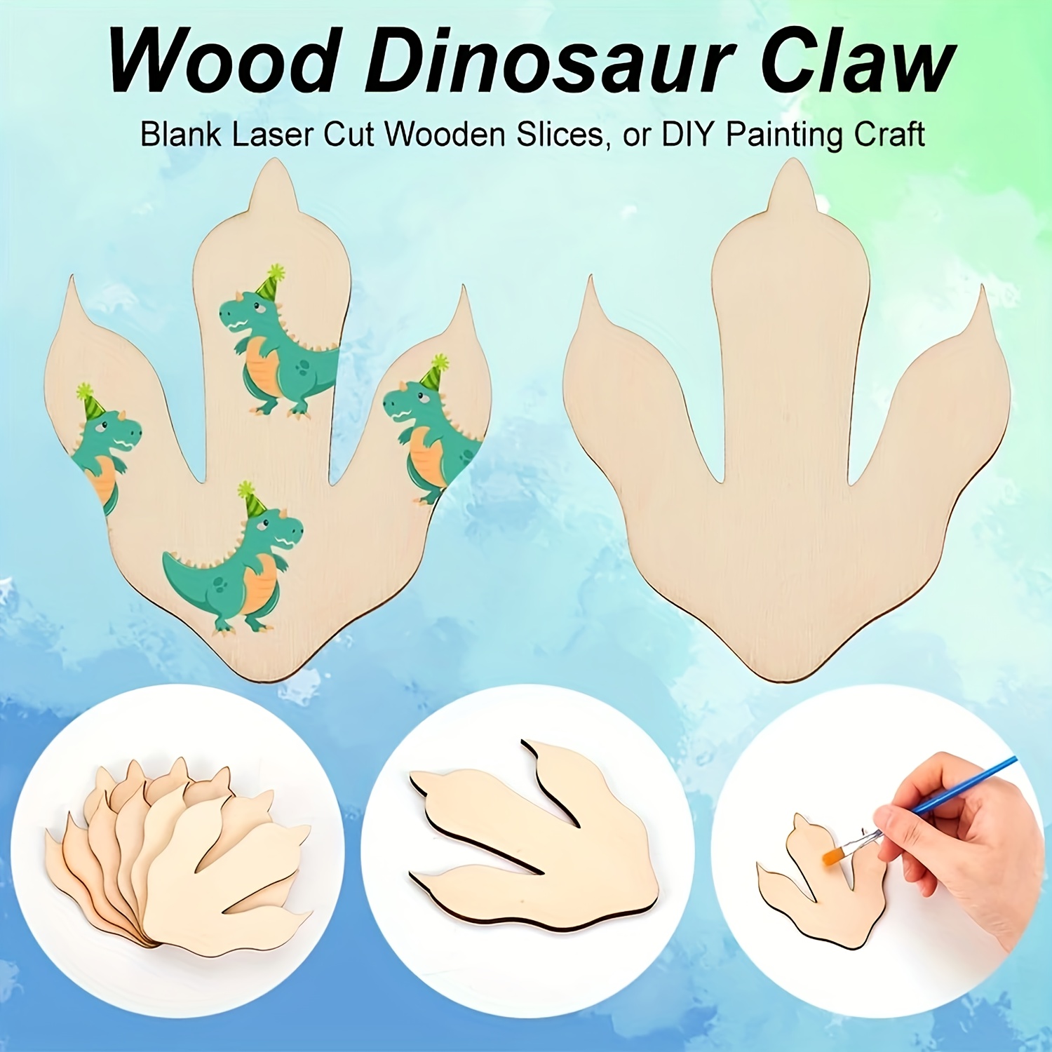 10/20 Pieces Wooden Dinosaur F - Dinosaur And Craft 评论和价格