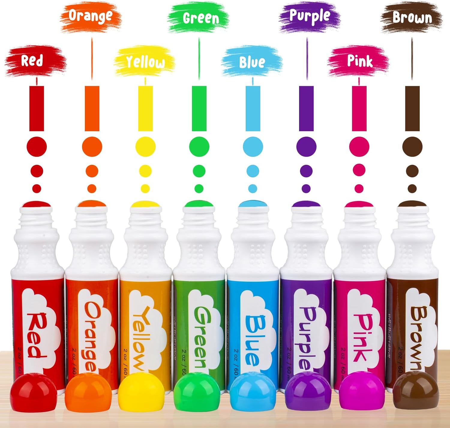 Dot Markers for Toddlers 8 Col - Art Craft For Preschoolers 评论和价格