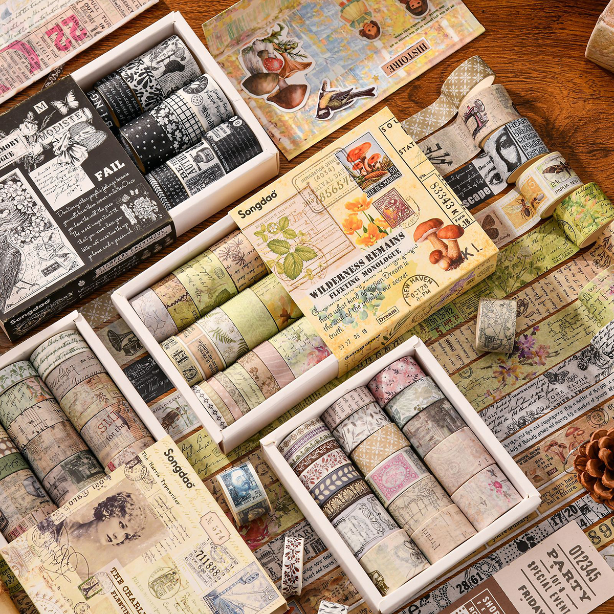 20 rolls of vintage washi tape - Washi Tape Rolls 评论和价格