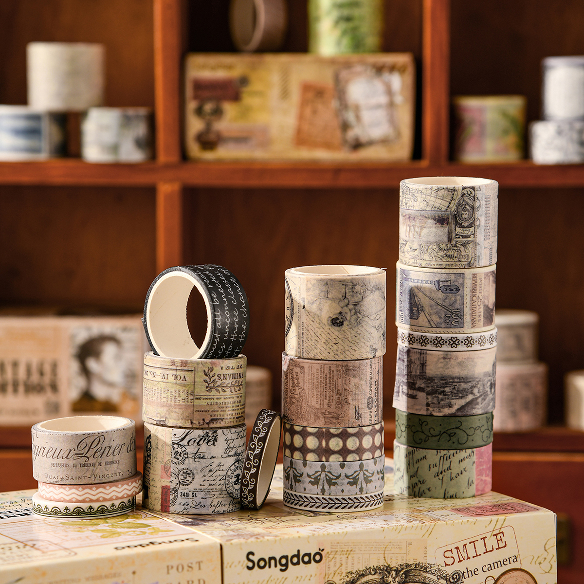 20 rolls of vintage washi tape - Washi Tape Rolls 评论和价格